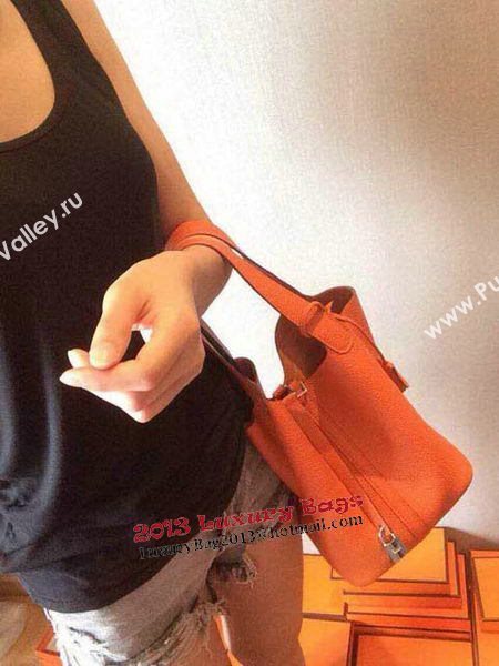 Hermes Picotin Lock 22cm Bags Litchi Leather HPT22 Orange