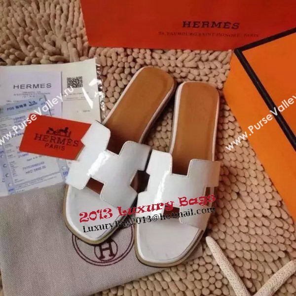 Hermes Slipper Calfskin Leather HO0476 OffWhite