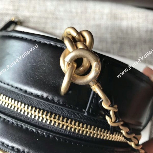 Chanel 2017 Fall Winter Original Calfskin Leather Cosmetics Case A8018 Black