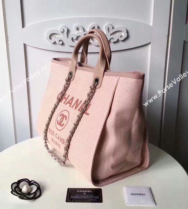Chanel Medium Original Canvas Leather Tote Shopping Bag 66941D
