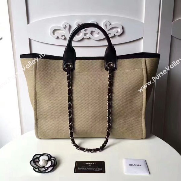 Chanel Medium Original Canvas Leather Tote Shopping Bag 66941I