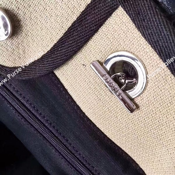 Chanel Medium Original Canvas Leather Tote Shopping Bag 66941I