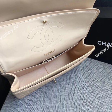 Chanel Maxi Quilted Classic Flap Bag Apricot Sheepskin Leather A58601 Gold