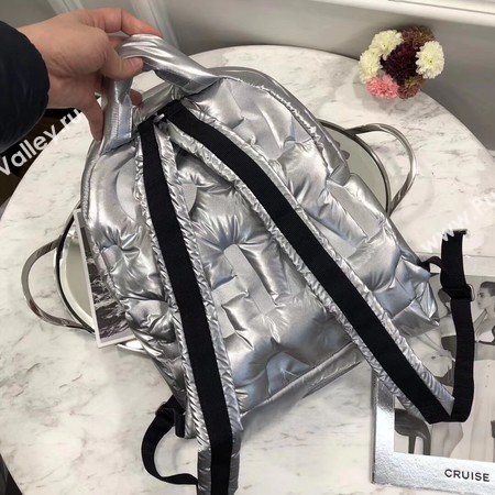 Chanel Backpack Original Sheepskin Leather A33002 Silver