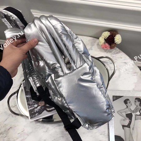 Chanel Backpack Original Sheepskin Leather A33002 Silver