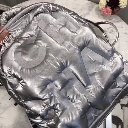 Chanel Backpack Original Sheepskin Leather A33002 Silver