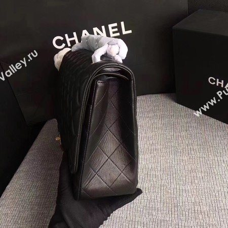 Chanel Maxi Quilted Classic Flap Bag Black Sheepskin Leather A58601 Gold