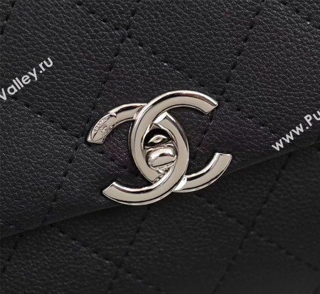 Chanel Classic Flap Bag Calfskin Leather A33654 Black