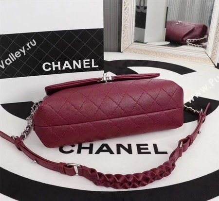 Chanel Classic Flap Bag Calfskin Leather A33654 Wine