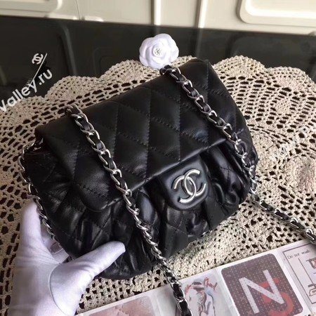 Chanel Classic Flap Bag Sheepskin Leather A33658 Black