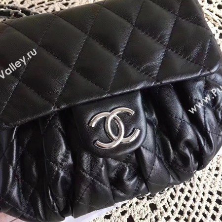 Chanel Classic Flap Bag Sheepskin Leather A33658 Black