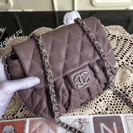 Chanel Classic Flap Bag Sheepskin Leather A33658 Grey