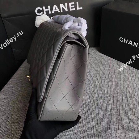 Chanel Maxi Quilted Classic Flap Bag Grey Sheepskin Leather A58601 Gold