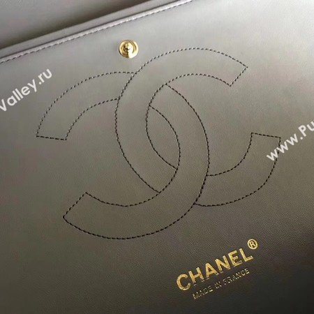Chanel Maxi Quilted Classic Flap Bag Grey Sheepskin Leather A58601 Gold