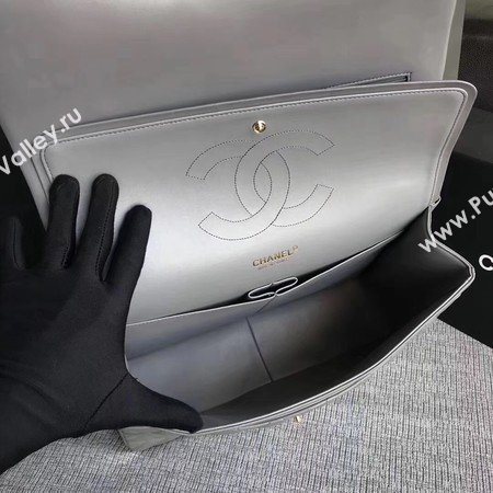 Chanel Maxi Quilted Classic Flap Bag Grey Sheepskin Leather A58601 Gold