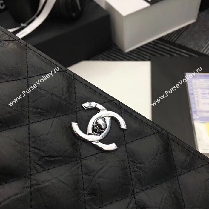 Chanel Shoulder Bag Calfskin Leather 33656 Black