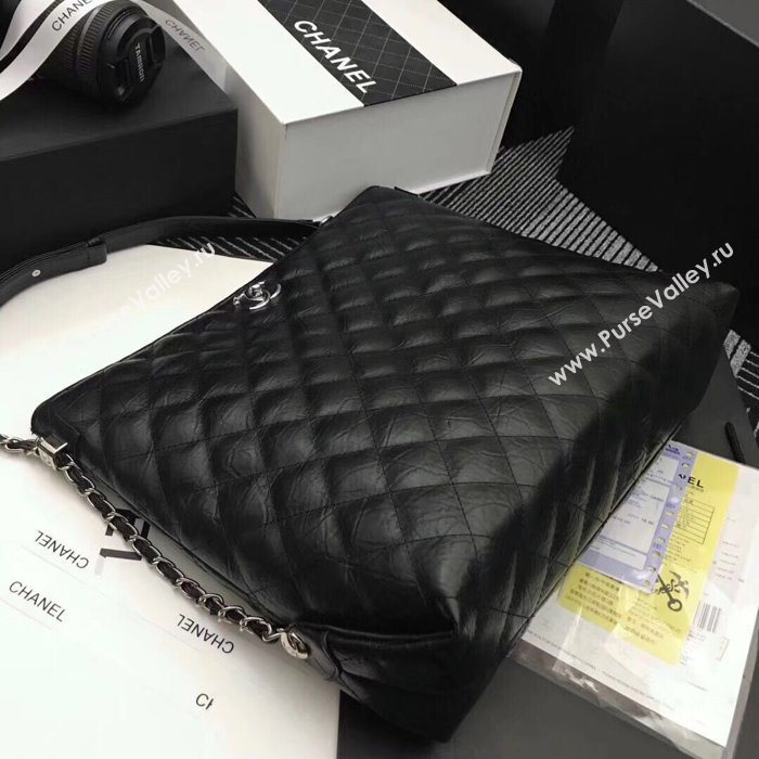 Chanel Shoulder Bag Calfskin Leather 33656 Black