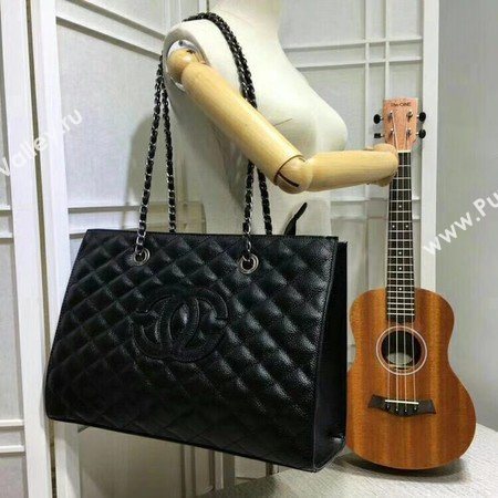 Chanel Shoulder Bag Sheepskin Leather A33261 Black