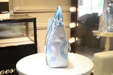 Chanel Tote Bag Sheepskin Leather A66998 Light Blue