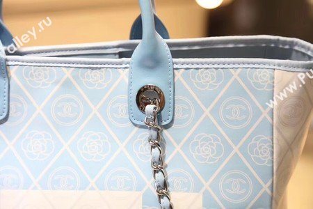 Chanel Tote Bag Sheepskin Leather A66998 Light Blue