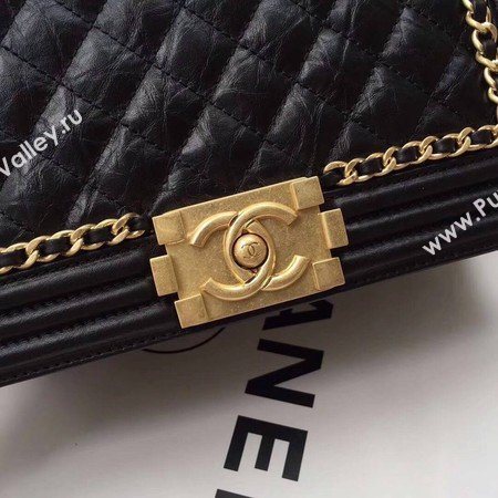 Boy Chanel Flap Bag Original Leather B67086 Black