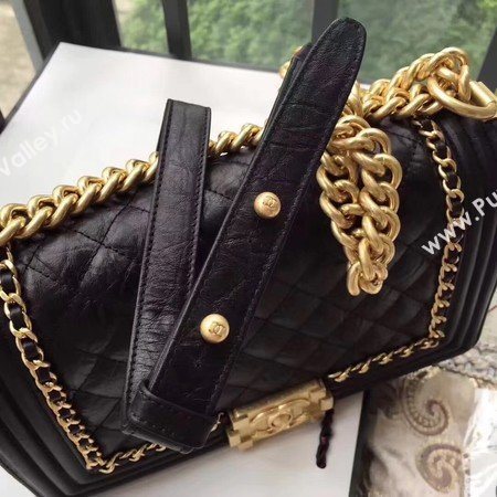 Boy Chanel Flap Bag Original Leather B67086 Black