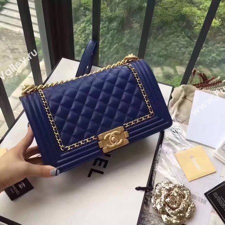 Boy Chanel Flap Bag Original Leather B67086 Blue