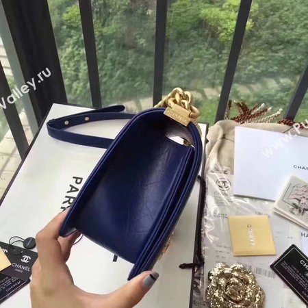 Boy Chanel Flap Bag Original Leather B67086 Blue