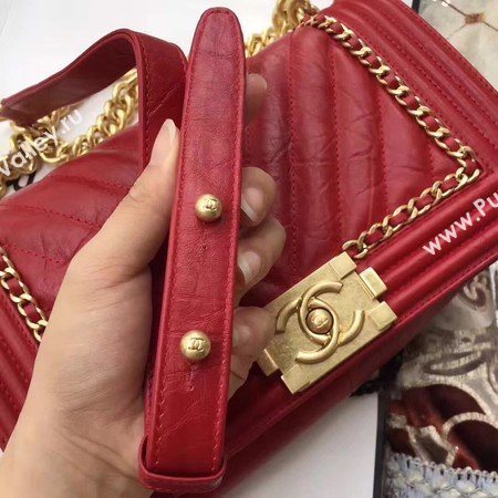 Boy Chanel Flap Bag Original Leather B67086 Red