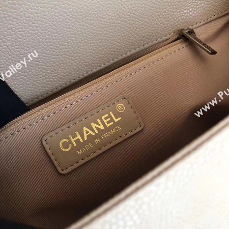 Boy Chanel Flap Shoulder Bag Apricot Original Cannage Pattern A67087 Gold