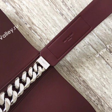 Givenchy Saddle Bag Calfskin Leather G06634 Wine