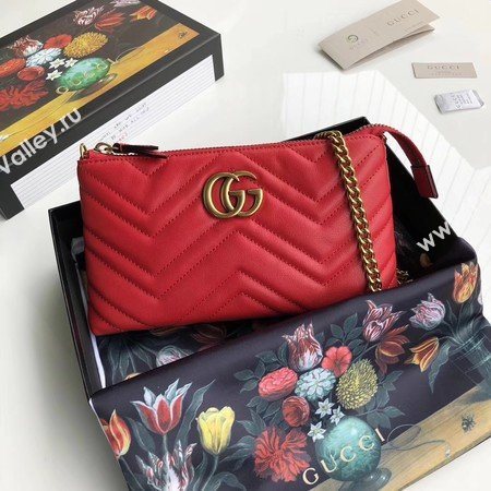 Gucci GG Marmont mini Chain Bag 443447 Red