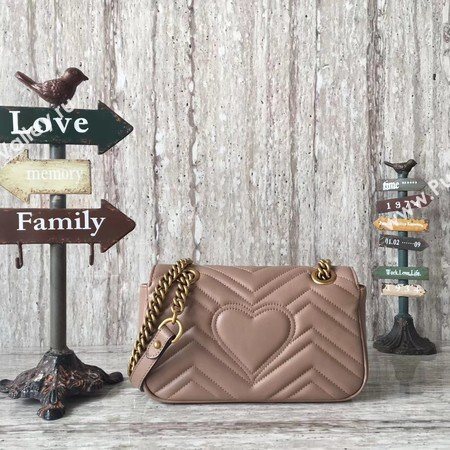 Gucci GG Marmont matelasse Mini Bag 446744 Apricot