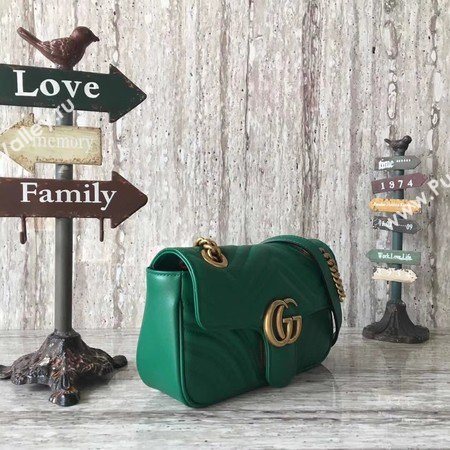 Gucci GG Marmont matelasse Mini Bag 446744 Green