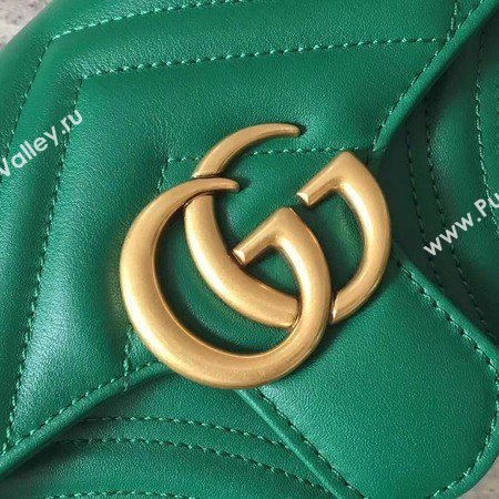 Gucci GG Marmont matelasse Mini Bag 446744 Green