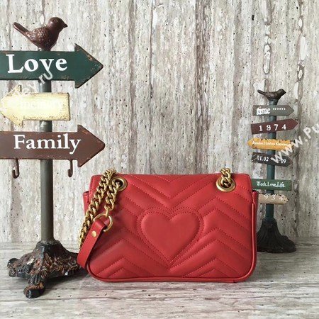Gucci GG Marmont matelasse Mini Bag 446744 Red