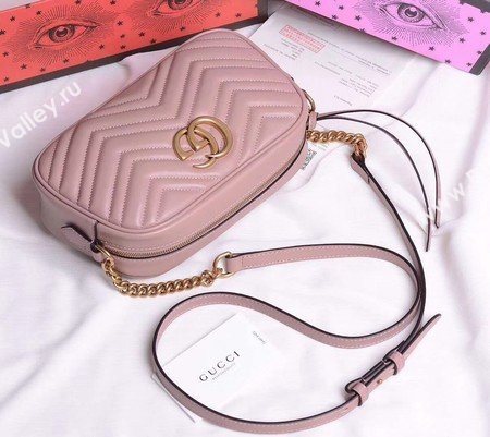 Gucci GG Marmont Small Shoulder Bag 447632 Deep Pink