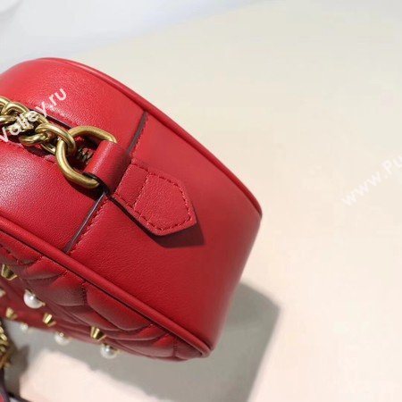 Gucci GG Marmont Small Shoulder Bag 447632 Red