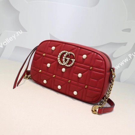 Gucci GG Marmont Small Shoulder Bag 447632 Red