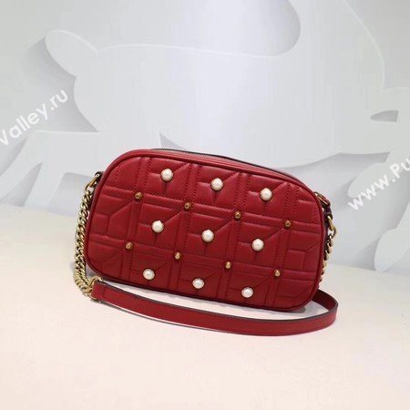 Gucci GG Marmont Small Shoulder Bag 447632 Red