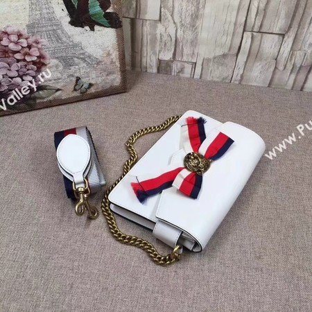 Gucci Broadway Leather Clutch 453777 White