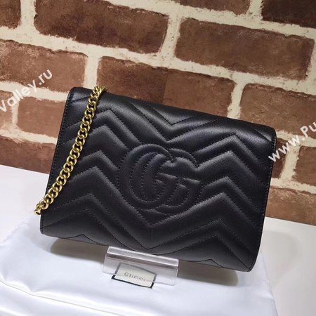 Gucci GG Marmont Matelasse mini Bag 474575 Black