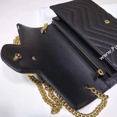 Gucci GG Marmont Matelasse mini Bag 474575 Black