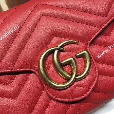 Gucci GG Marmont Matelasse mini Bag 474575 Red