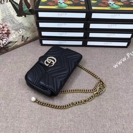 Gucci GG Marmont matelasse Mini Bag 476809 Black