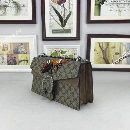 Gucci Dionysus GG Supreme Canvas Shoulder Bag 400249 Khaki