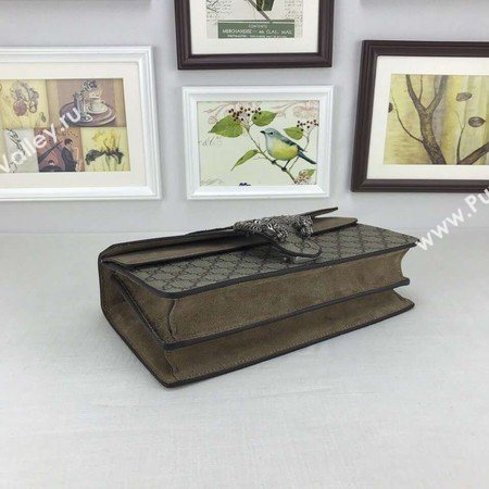Gucci Dionysus GG Supreme Canvas Shoulder Bag 400249 Khaki
