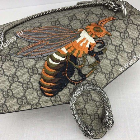 Gucci Dionysus GG Supreme Canvas Shoulder Bag 400249 Khaki