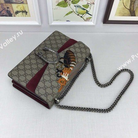 Gucci Dionysus GG Supreme Canvas Shoulder Bag 400249 Purple