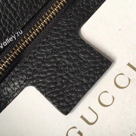 Gucci GG Marmont Leather Shoulder Bag 401173 Black